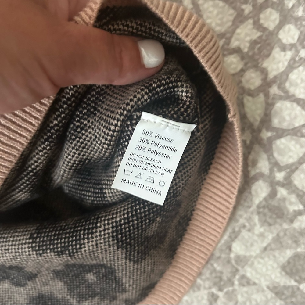 PRETTYGARDEN Women's Knit Floral Print Sweater Crewneck Long Sleeve- Size L - Picture 4 of 11